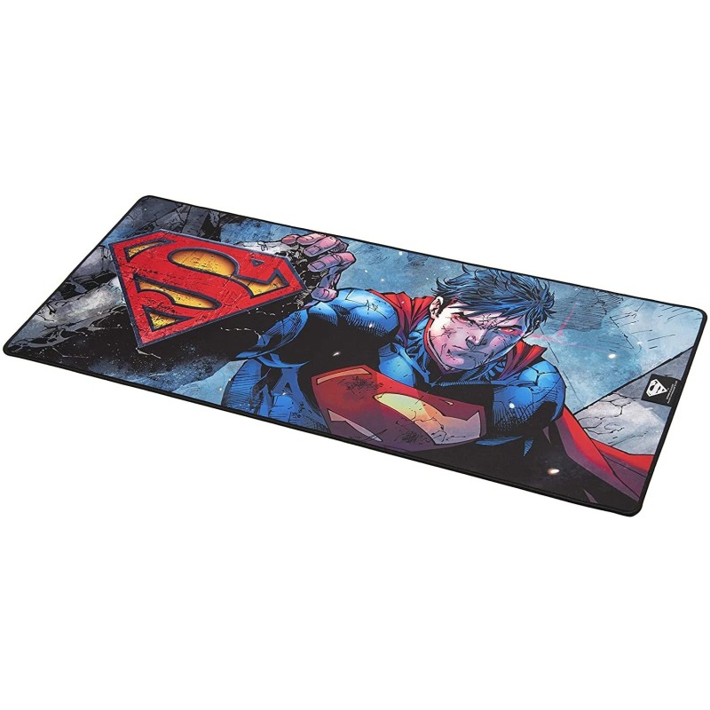 Subsonic XXL Superman gaming mouse pad 900x400mm with Superman print and stitched edges