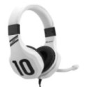 Subsonic white football-styled wired gaming stereo headset with inline mic mute