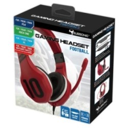 Subsonic SUB-5582 Red Wired Football Gaming Stereo Headset for PS4 Xbox One PC Switch
