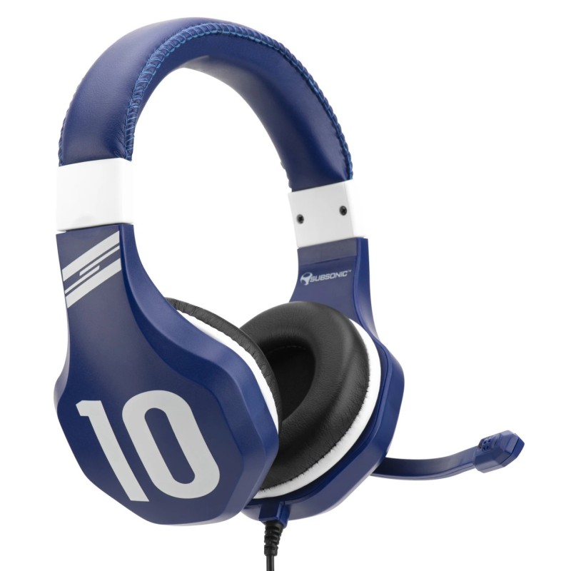 Subsonic blue wired football gaming headset with microphone