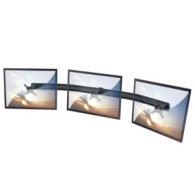 Lindy Triple Monitor Display Bracket Curved Arm, Black