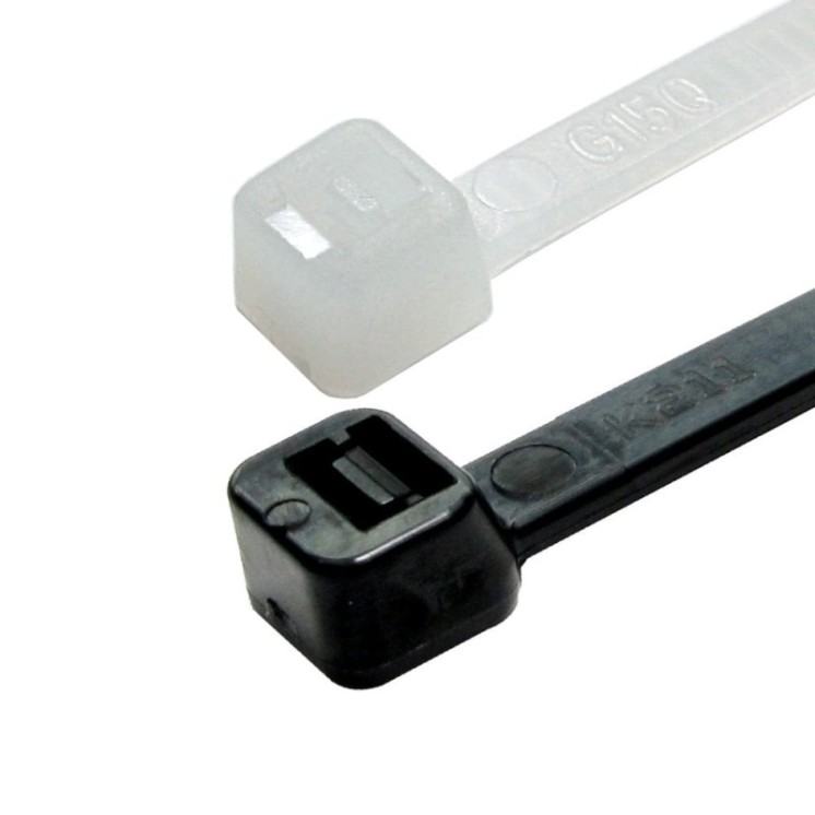 203mm x 2.5mm White Cable Ties - 100 Pack