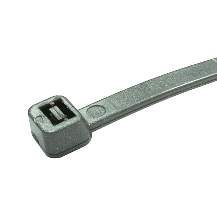 300mm x 4.8mm Silver Cable Ties - 100 Pack