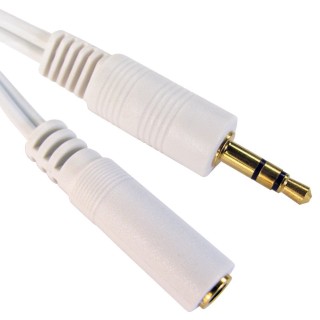 2m 3.5mm Stereo Extension Cable - White