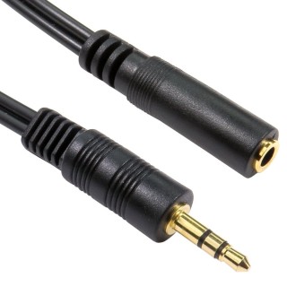 5m 3.5mm Stereo Extension Cable - Black