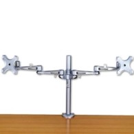 Lindy Dual Adjustable LCD Monitor Arms 10kg Silver