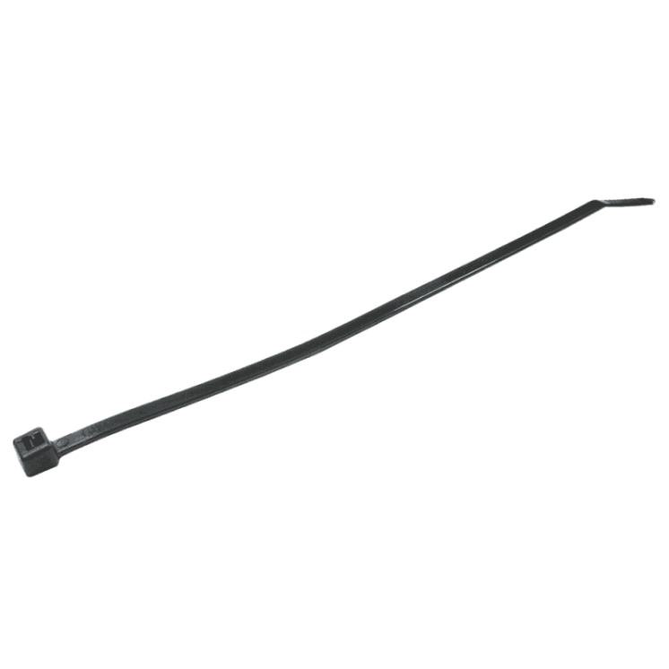 200mm x 4.8mm Black Releasable Cable Ties - 100 Pack