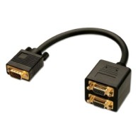 Lindy VGA Splitter Cable, 2 Way - Audio & Video
