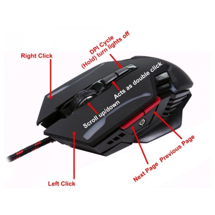 7 Button USB Wired Gaming Mouse