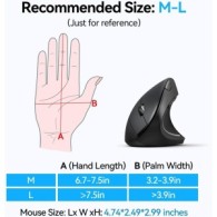 TECKNET Ergonomic Vertical Wireless Mouse 4800 DPI