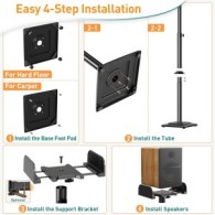 ELIVED EV5028 Adjustable Speaker Stands Pair