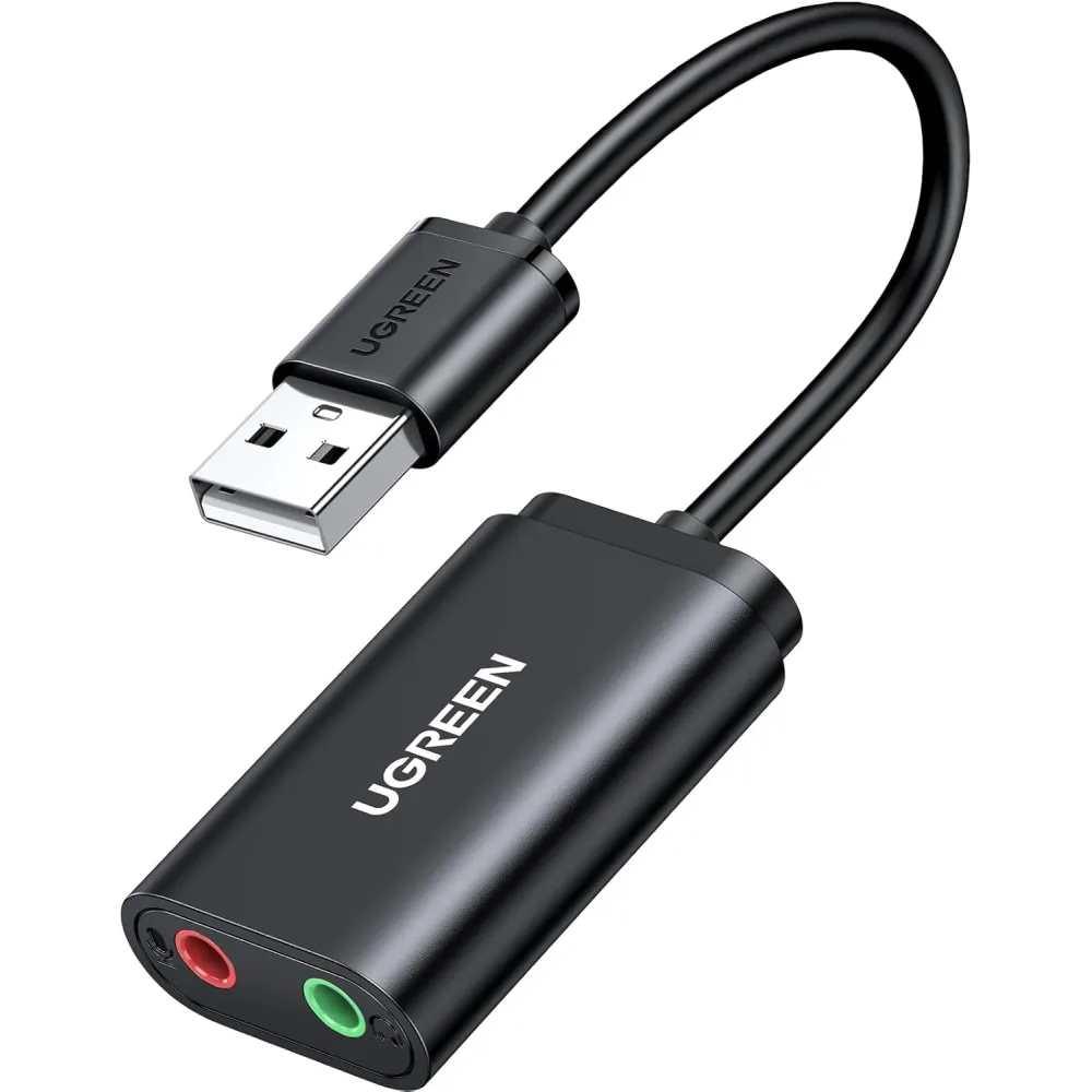UGREEN USB Sound Card USB 2.0 to 3.5mm Audio Adapter