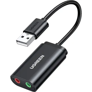 UGREEN USB Sound Card USB 2.0 to 3.5mm Audio Adapter