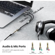 UGREEN 3.5mm Headphone Mic Splitter Cable