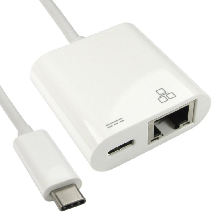 15cm Leaded USB Type-C to Gigabit Ethernet Adapter with PD Function