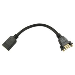 0.2m High Speed with Ethernet HDMI Stub F-F (Gold Screws)