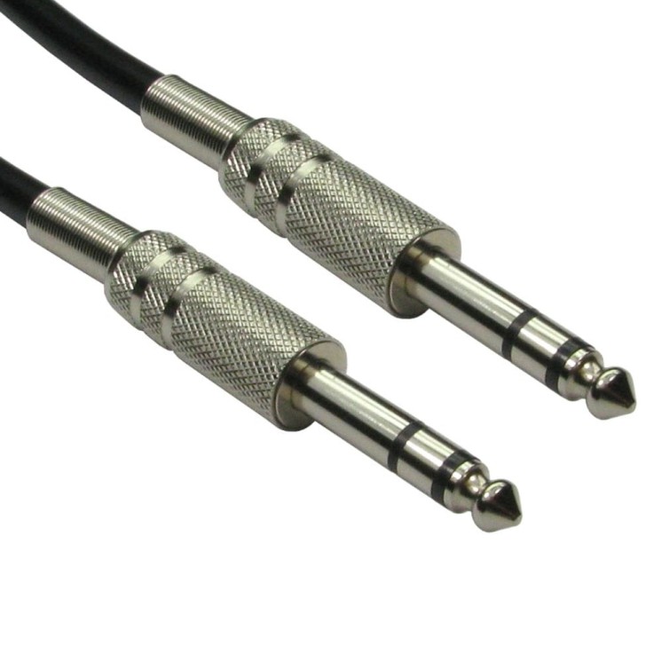 20m 6.35mm Male to Male Audio Cable - Nickel Connectors