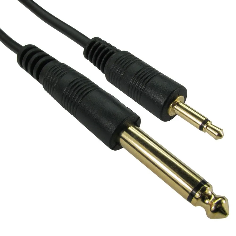 0.5m 6.35mm Jack to 3.5mm Jack Mono Cable