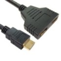 35cm HDMI M to 2x F Splitter Cable