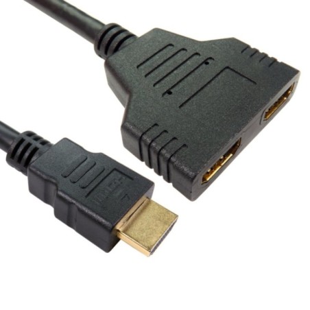 35cm HDMI M to 2x F Splitter Cable