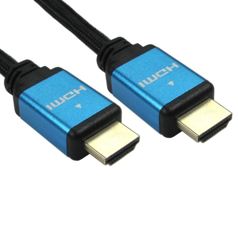 1m HDMI v2.1 Certified Cable - Blue Aluminium Shell