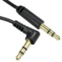 1m 3.5mm Stereo Cable (One R/A) - Black