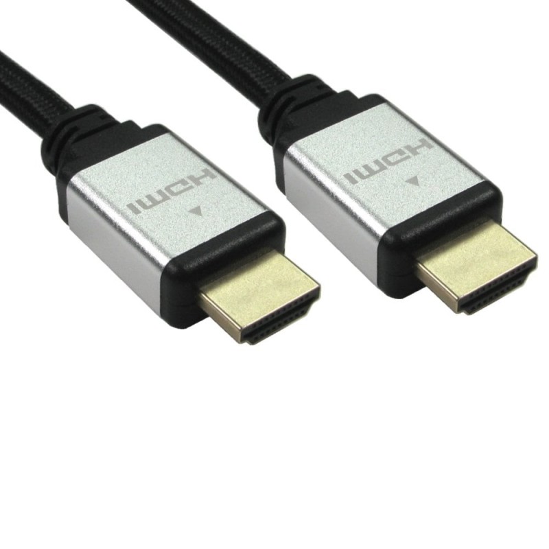 1m HDMI v2.1 Certified Cable - Silver Aluminium Shell
