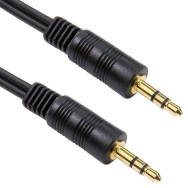0.3m 3.5mm Stereo Cable - Black