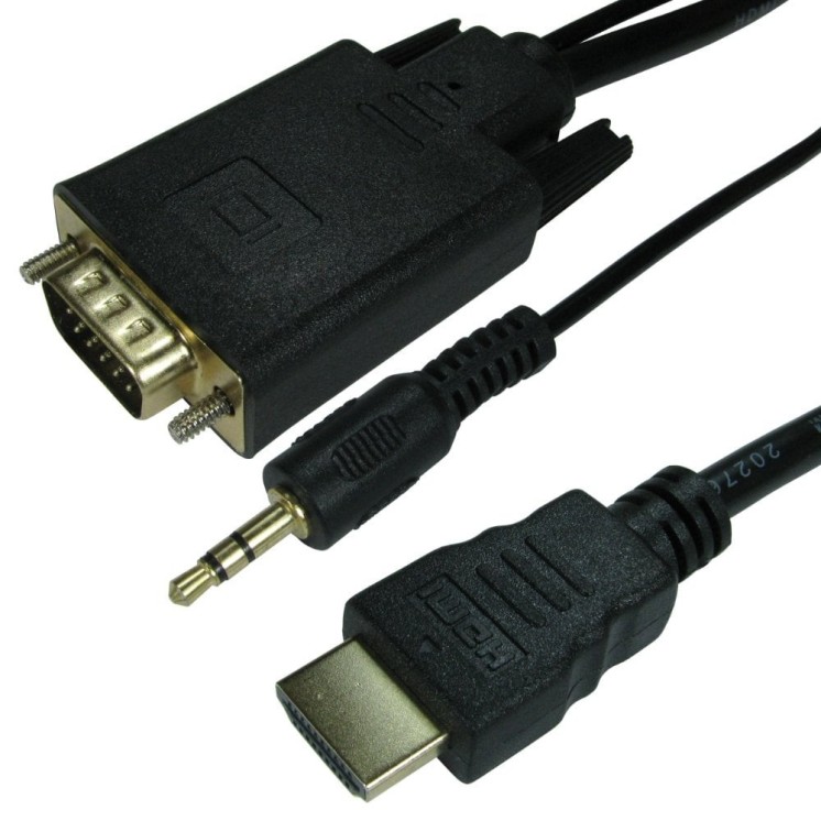 1.8m HDMI (M) to VGA (M) with Audio Cable