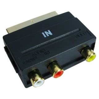 Three RCA to SCART Adapter