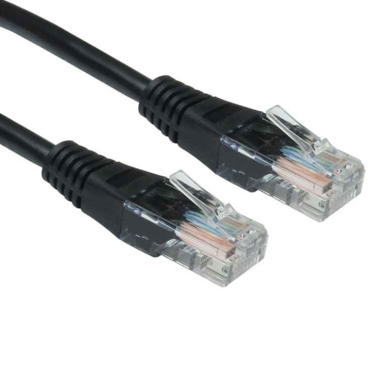 0.25m Cat5e Patch Cable - Black