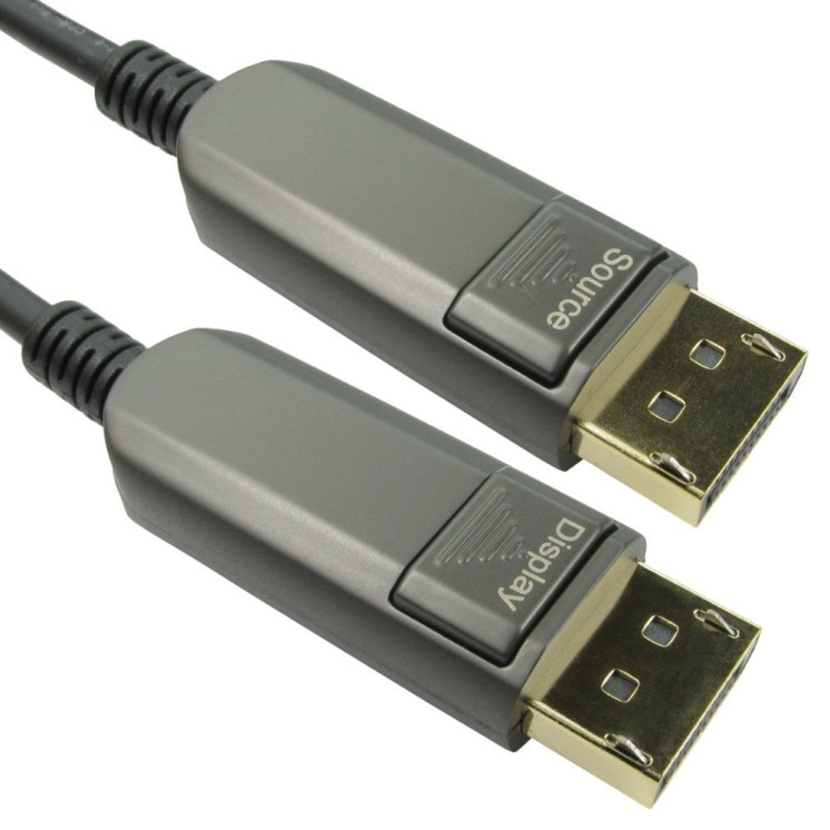 15m Armoured DisplayPort 1.4 Active Optical Cable