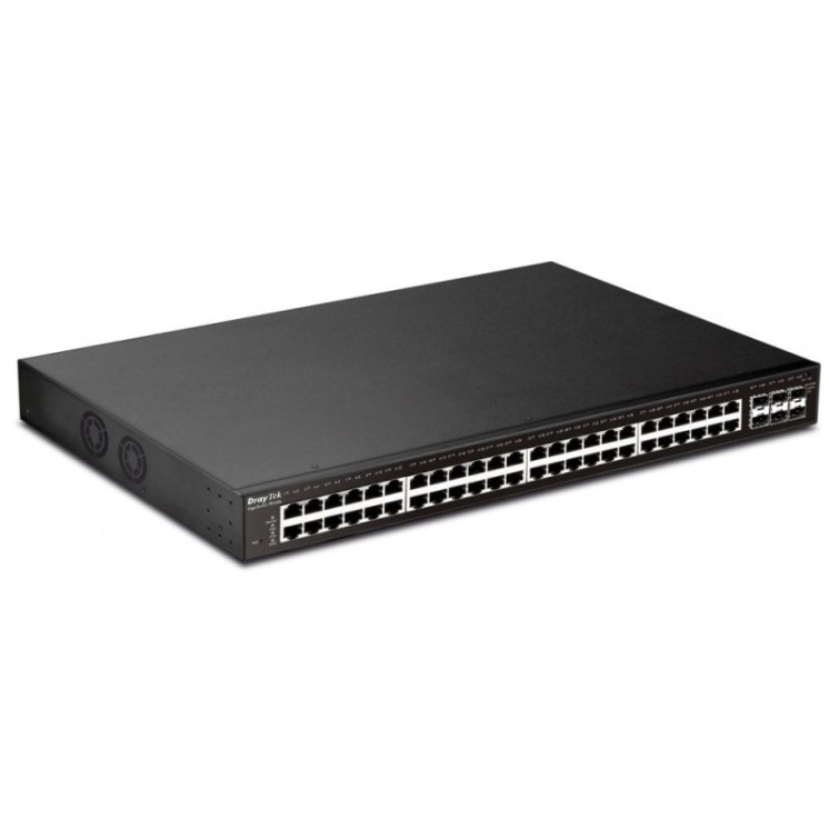 54 Port PoE+ Gigabit L2+ Managed Switch with 48 PoE+ RJ-45 LAN Ports & 6 10GbE SFP+ Ports