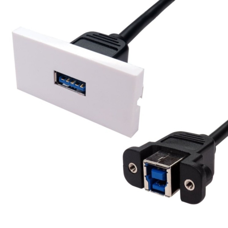 USB3 Euromod - Type A female to B female 