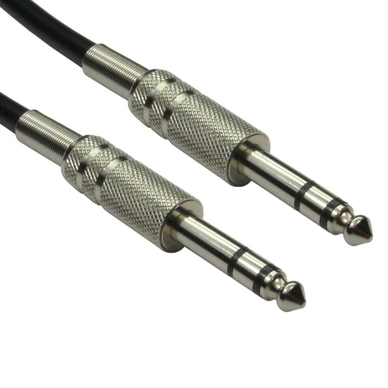 0.5m 6.35mm Male to Male Audio Cable - Nickel