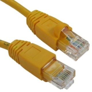 0.5m Snagless Cat5e Patch Cable - Yellow