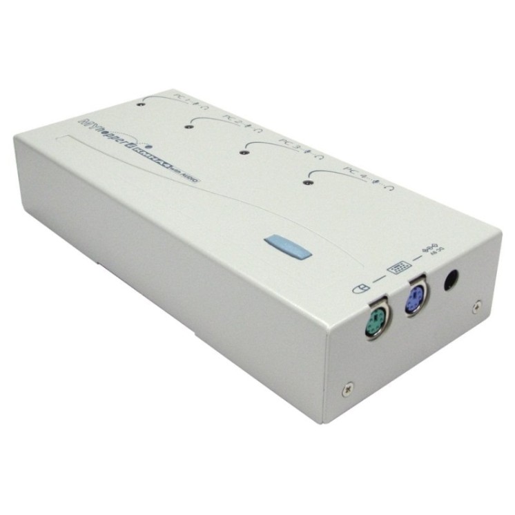 4 Port KVM Switch with Audio - SVGA & PS/2