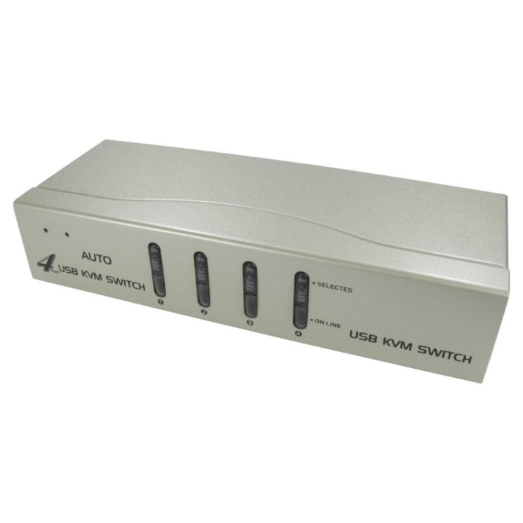 4 Port KVM Switch with Audio - SVGA & USB