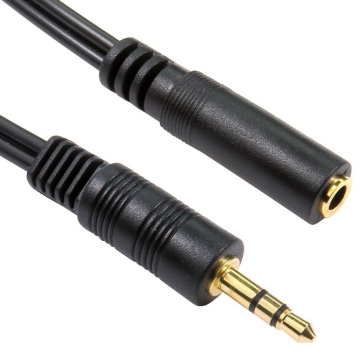 1.5m 3.5mm Stereo Extension Cable - Black