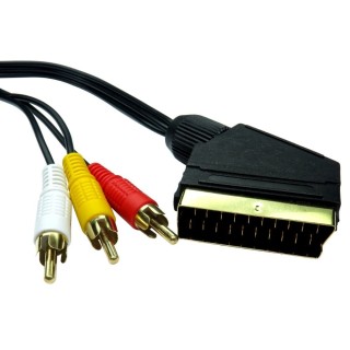 5m SCART to Three RCA Cable