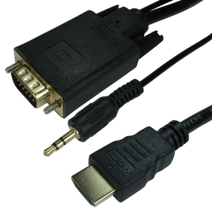 1m HDMI (M) to VGA (M) with Audio Cable