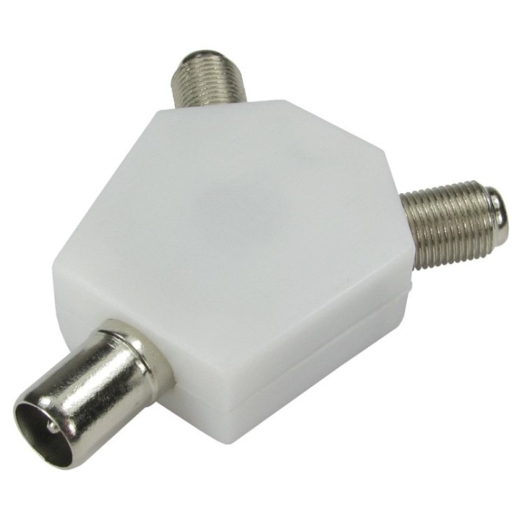TV Coax to 2x F-Connector Splitter