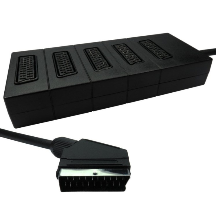 5 Way SCART Splitter Box