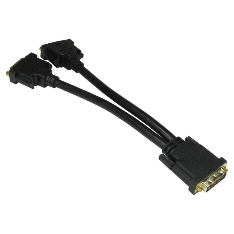 DVI-D M to 2x F Splitter Cable