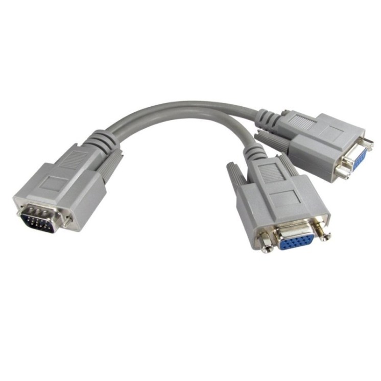 1.8m SVGA 1x M to 2x F Splitter Cable
