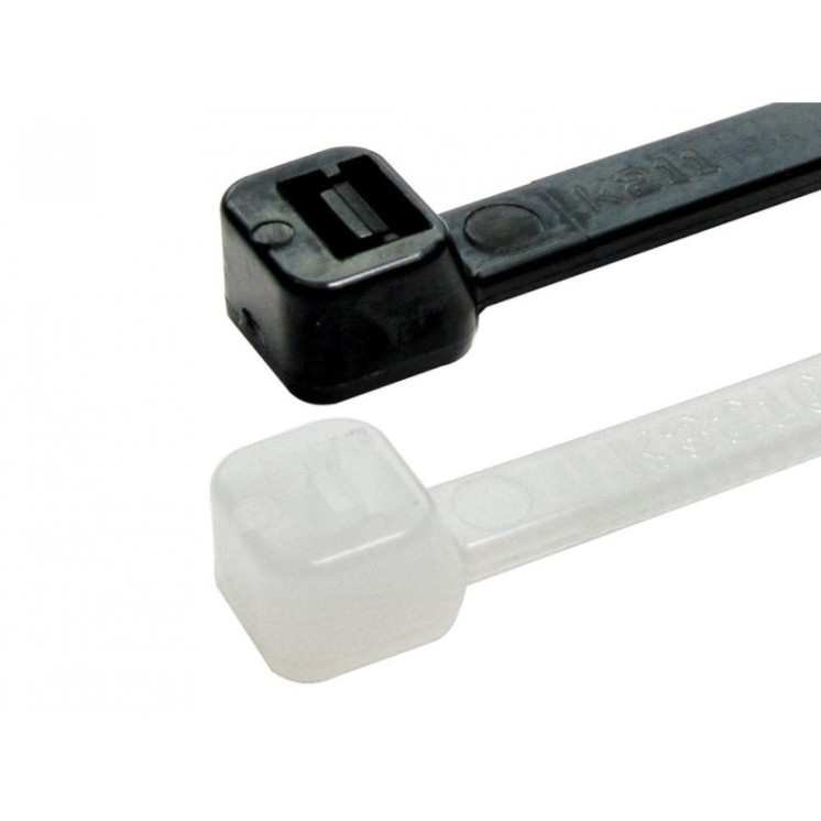 160mm x 4.8mm Black Cable Ties - 100 Pack