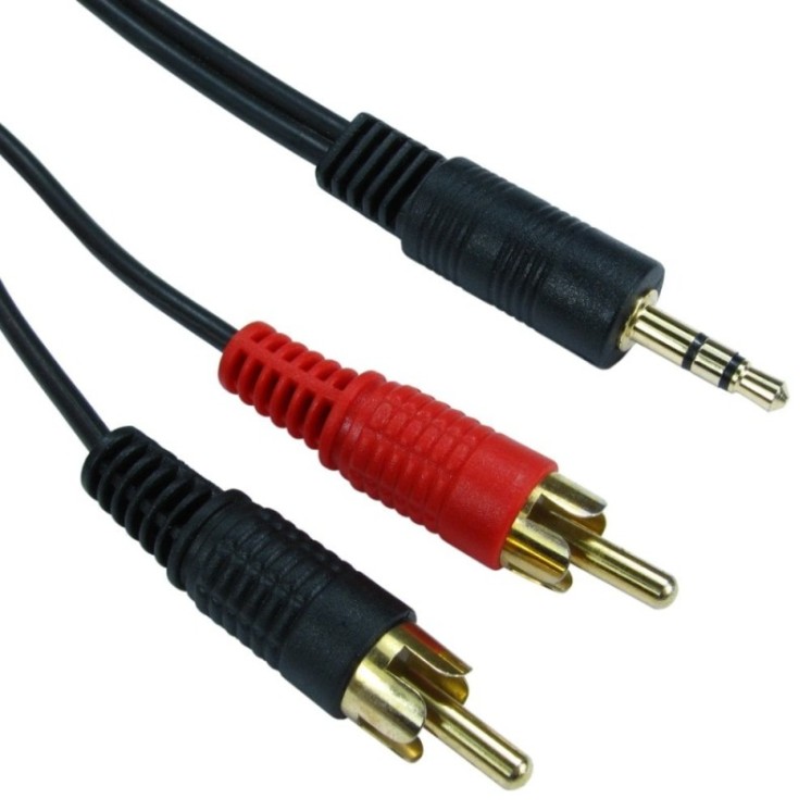 1.5m 3.5mm Stereo to Two RCA Cable