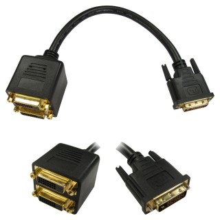 DVI-D M to 2x F Splitter Cable DVI-D M to 2x F Splitter Cable