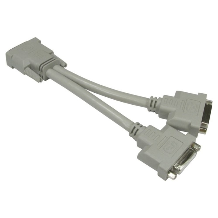 1.8m DVI-D M to 2x F Splitter Cable