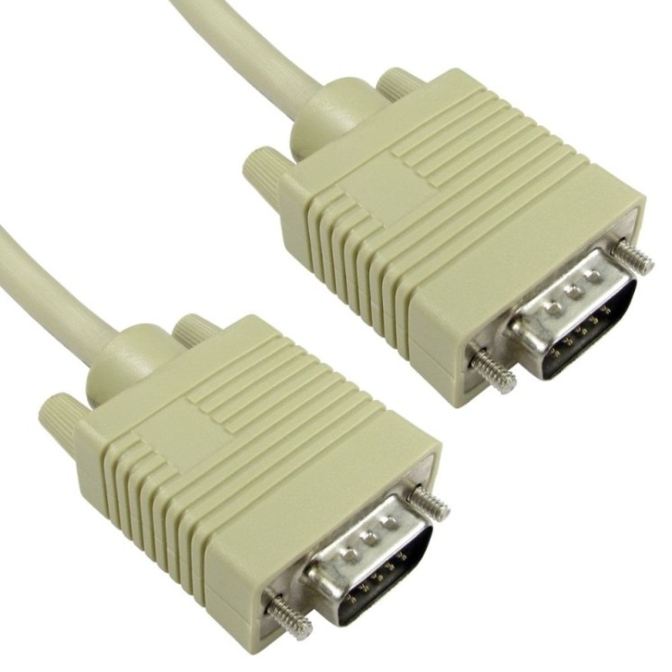 15m SVGA Male to Male Cable - Beige